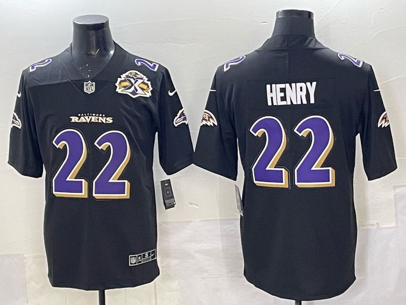 Men 2025 Nike Baltimore Ravens #22 Henry Black Limited NFL Jersey style 013->baltimore ravens->NFL Jersey